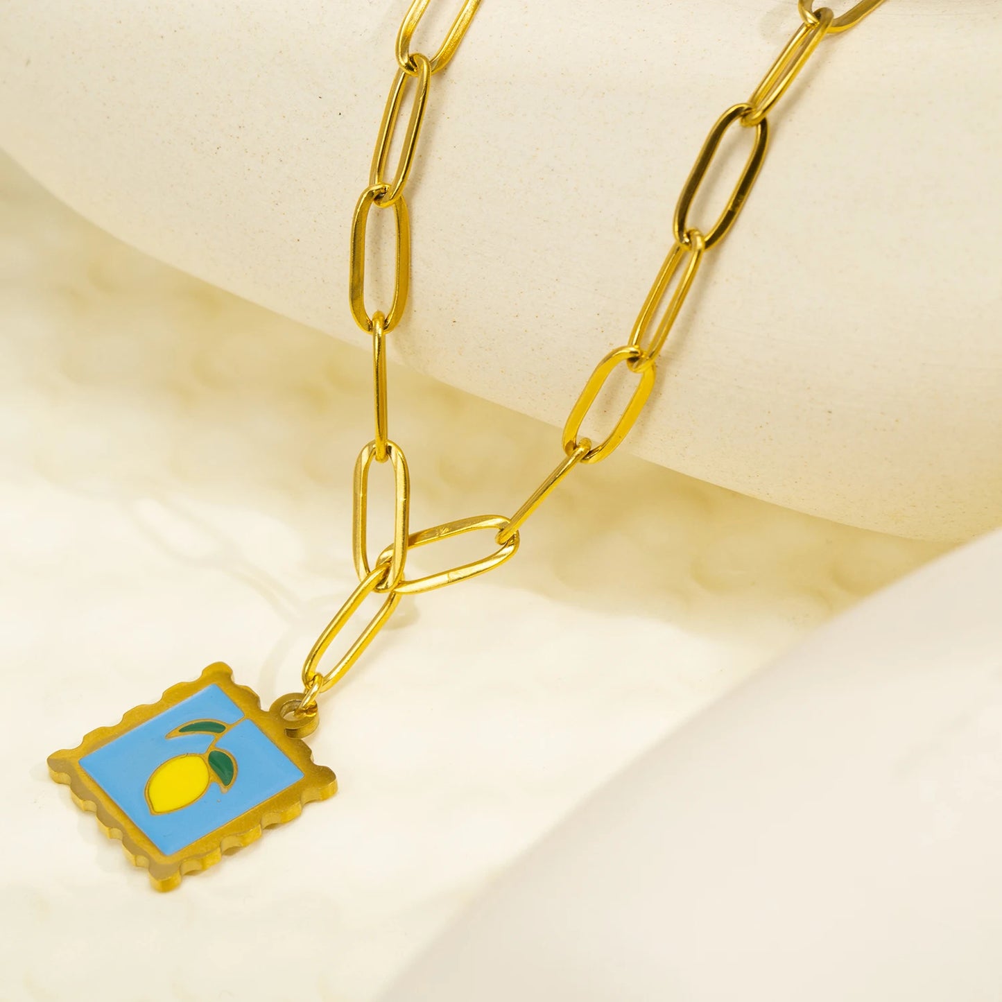 Whimsical Fruit Charm Necklace