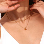 Double Layer Rice Bead Necklace