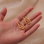 Curved Rope Stud Earrings