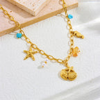 Conch Starfish Necklace