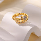 Zircon Heart Ring