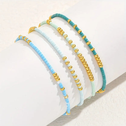 4 PCS Handmade Oceanic Bead Bracelet Set