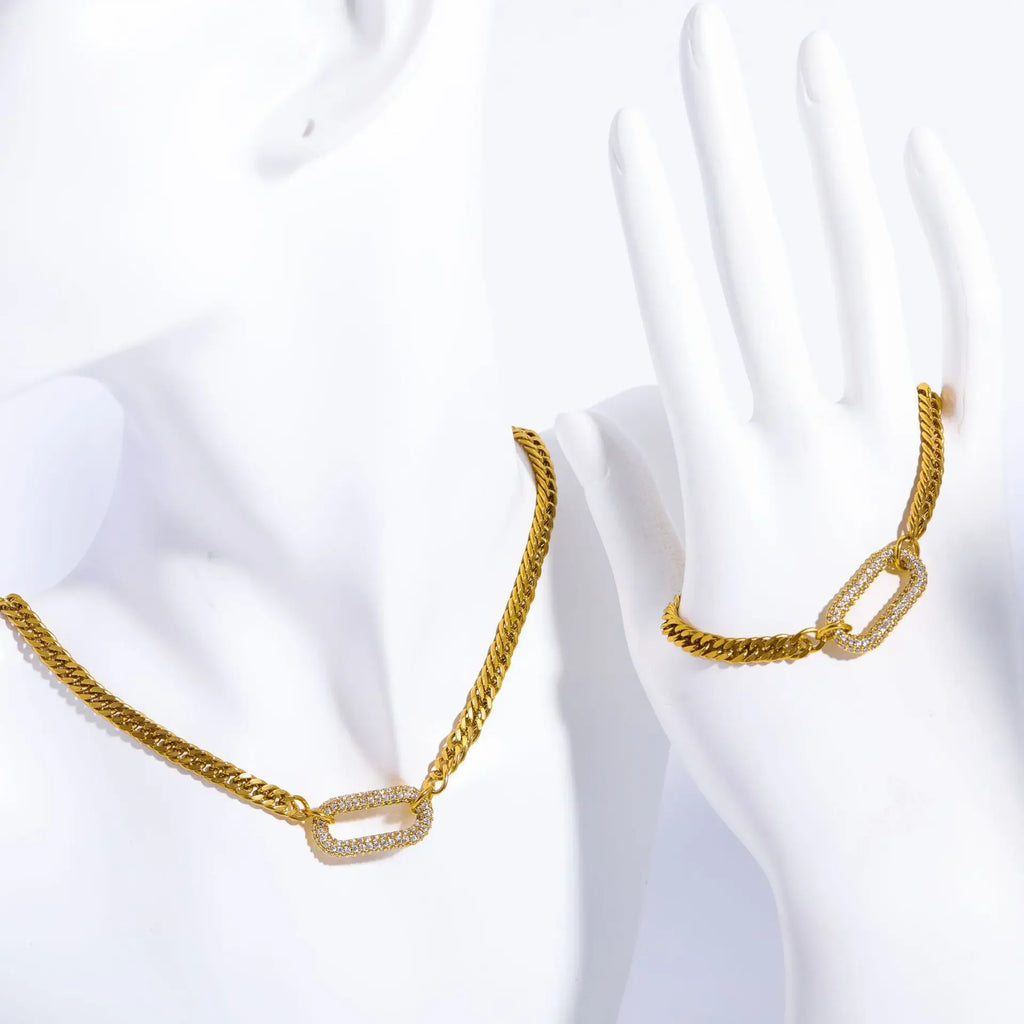 Paperclip Zirconia Necklace