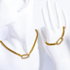 Paperclip Zirconia Necklace