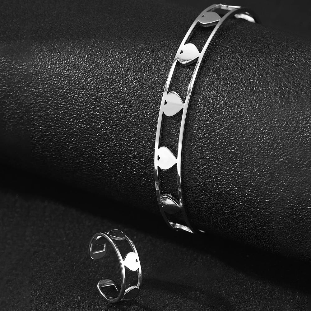 Stainless Steel Love Jewelry Set