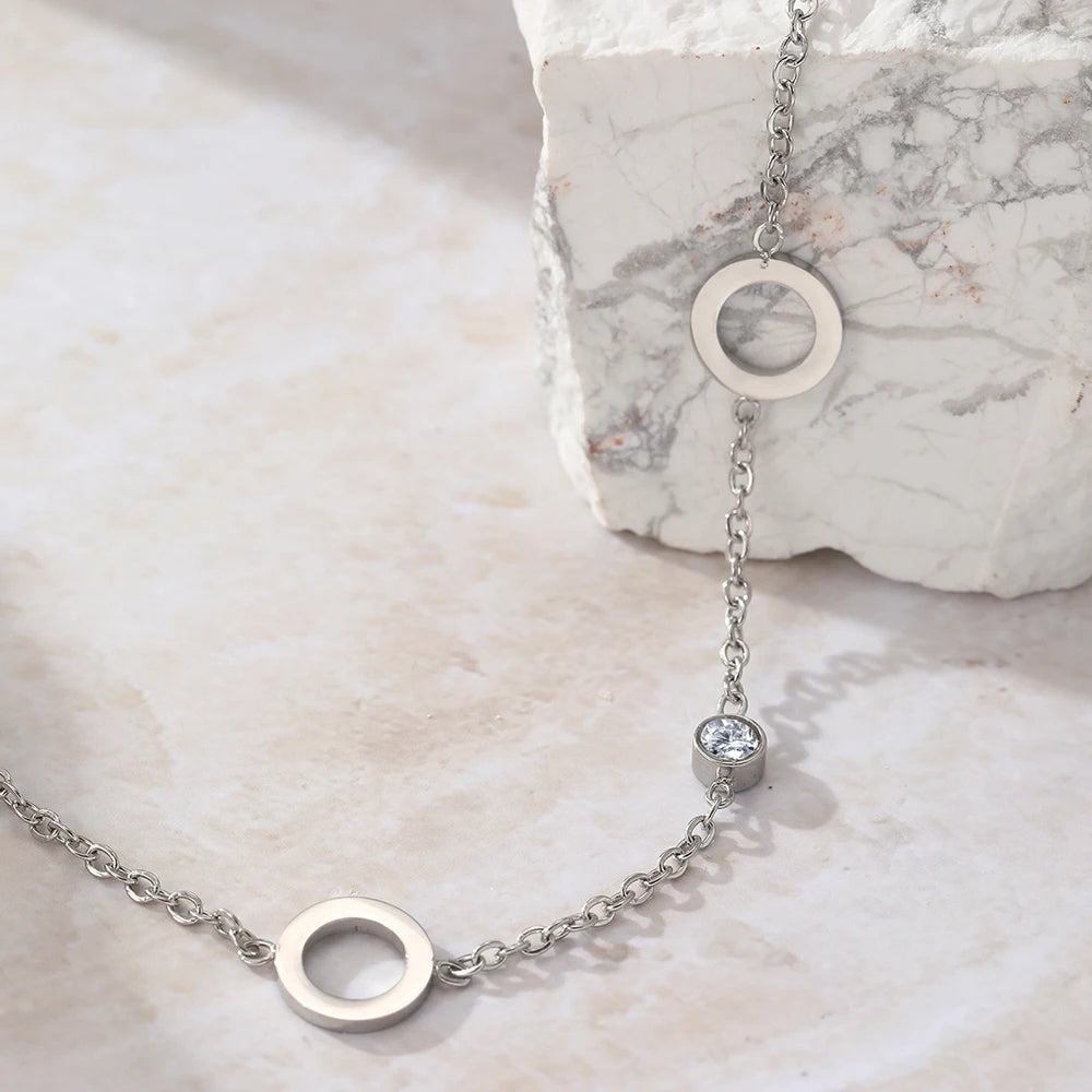 Dainty Hollow Circular Bracelet