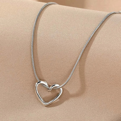 Simple Hollow Heart Necklace