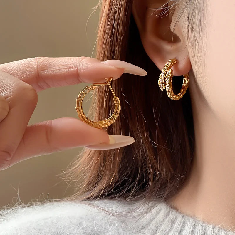 Snake Drop Earrings