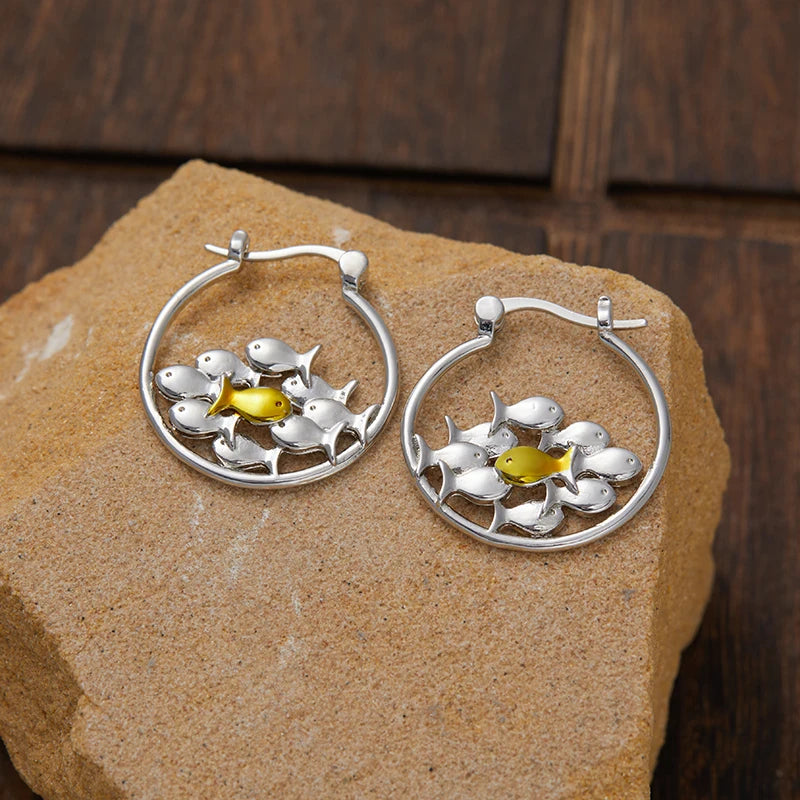 Fight the Current Fish Earrings