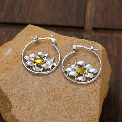 Fight the Current Fish Earrings