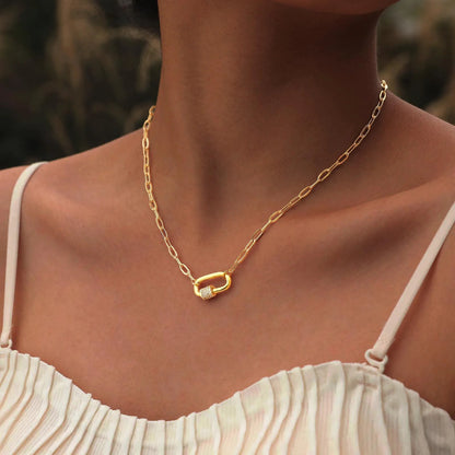 Paperclip Charm Necklace