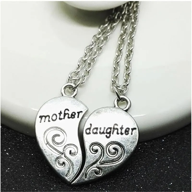 Mother-Daughter Heart Necklace