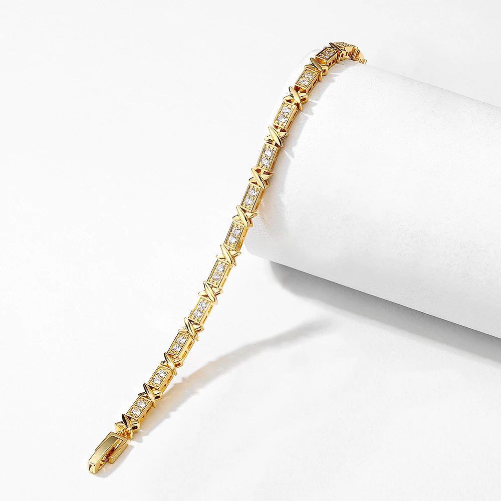X Cross Charm Bracelet