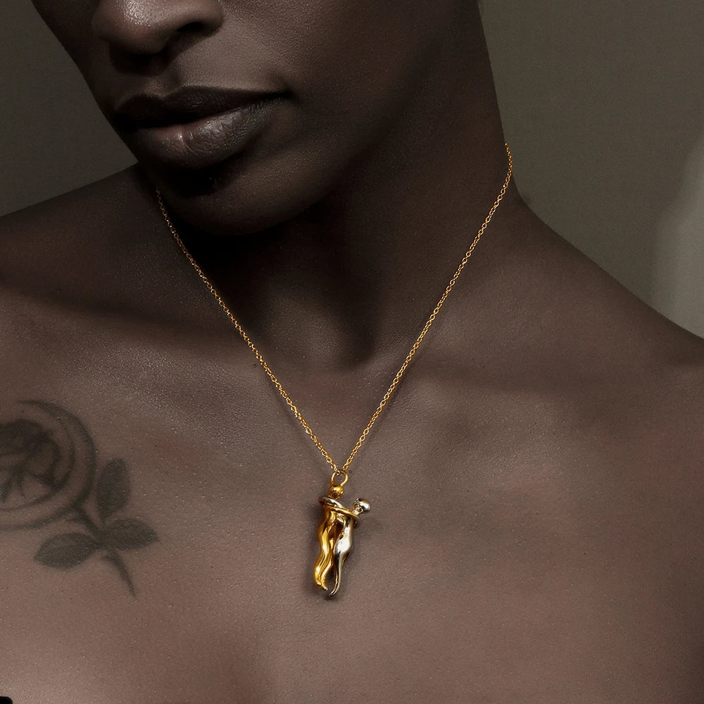 Couple Hug Necklace