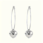 Heart Hollow Hoop Earrings