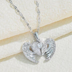Embrace Angel Wing Heart Necklace