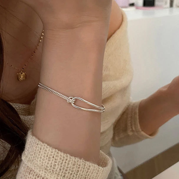 Sterling Silver Knot Bracelet