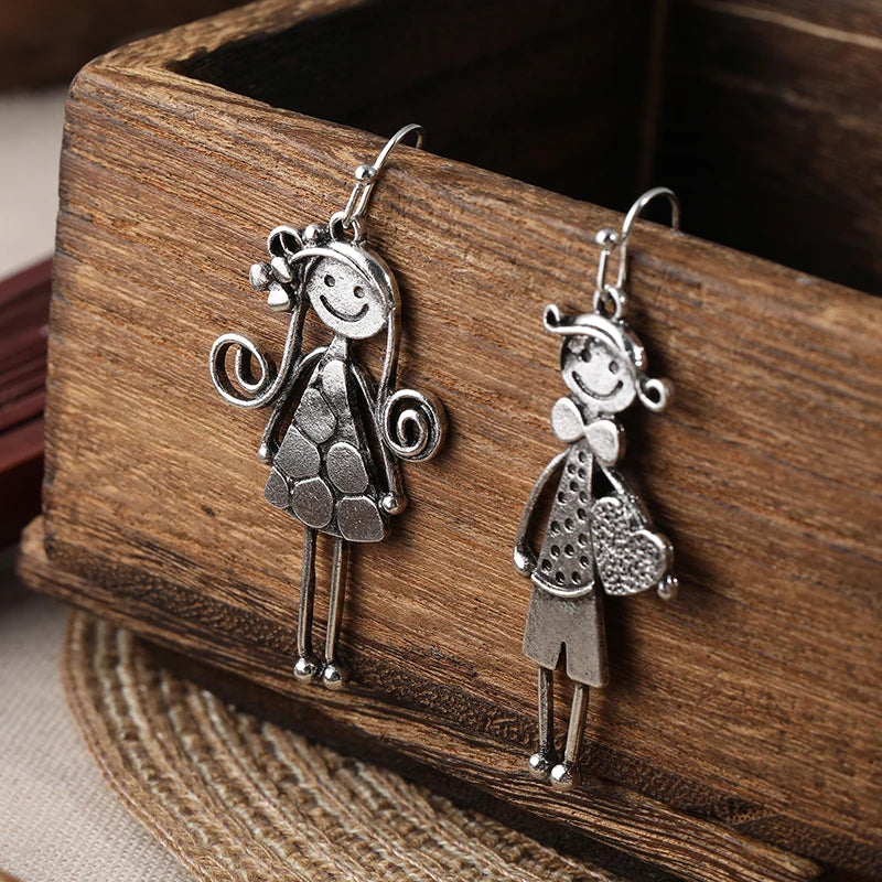 Retro Minimal Couple Earrings