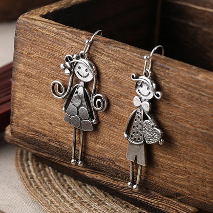 Retro Minimal Couple Earrings