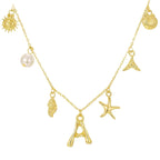 Seashell Initial Necklace