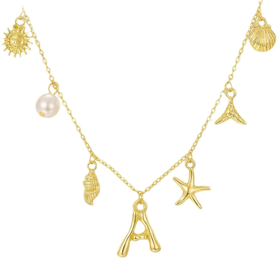 Seashell Initial Necklace