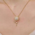 Rotatable Sunflower Necklace