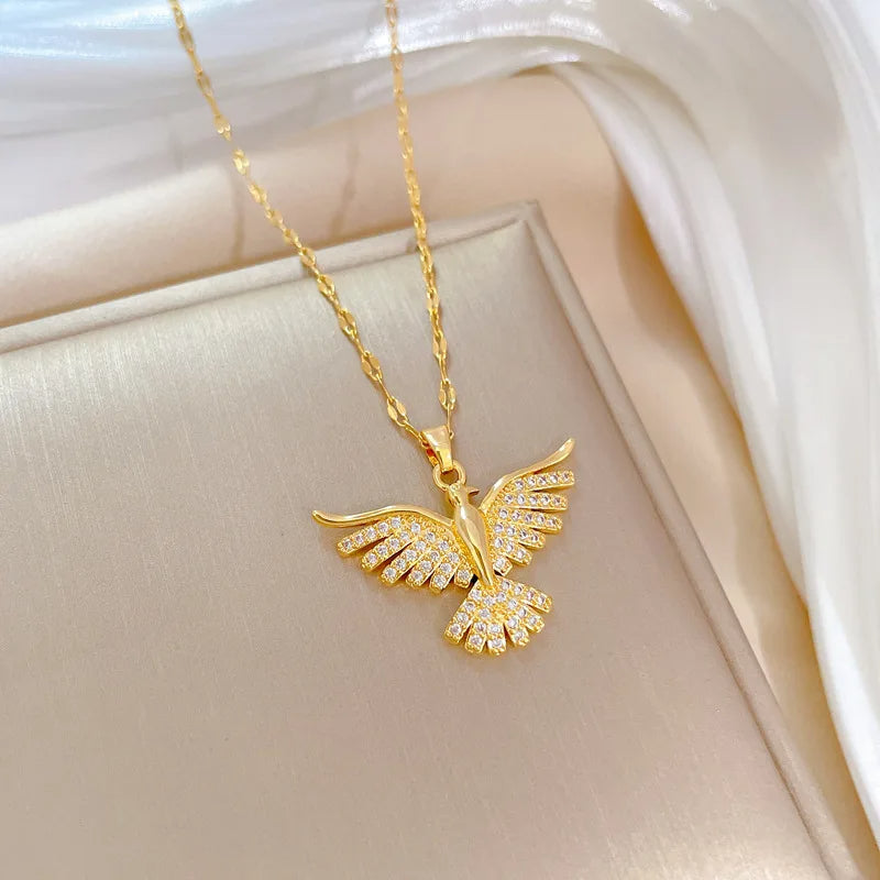 Stainless Steel Phoenix Necklace