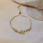 Zircon Opal Clover Bracelet