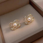 Double C Crossed Earrings