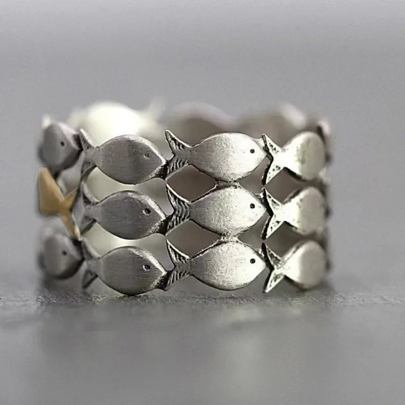 Swimming Against The Current Ring