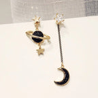 Rhinestone Moon & Star Earrings