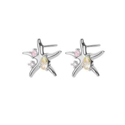 Zircon Starfish Earrings