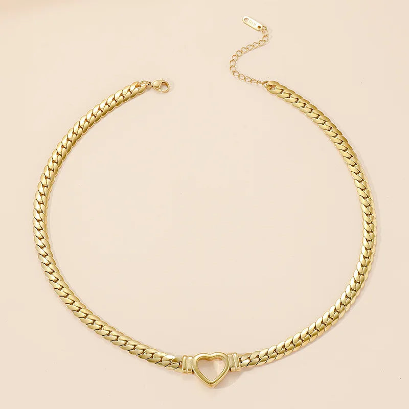 Heart Shaped Chain Necklace