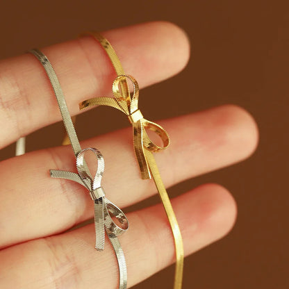 Stainless Steel Bow Bracelet