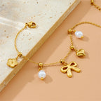 Minimal Bow Charm Bracelet