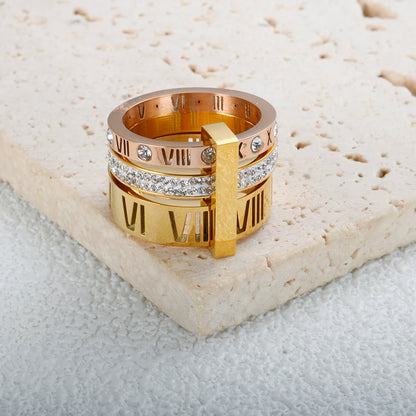 Rotatable Roman Numerals Ring