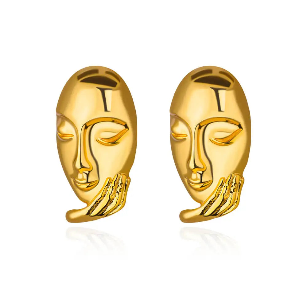 Abstract Portrait Earrings