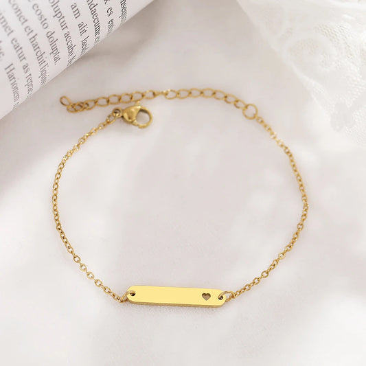 Golden Heart Stick Bracelet