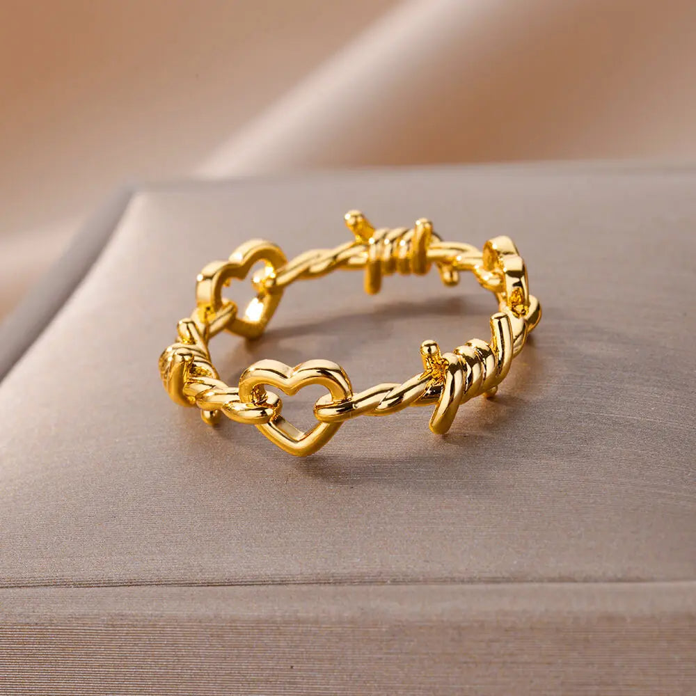 Twisted Wire Heart Ring