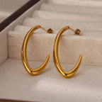Oval Hoop Earrings