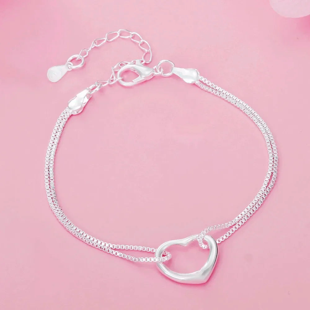 Sterling Silver Heart Jewelry Set