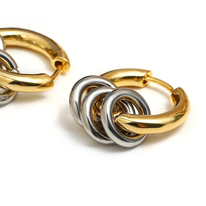 Two Tone Hoop Earrings