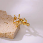 Zircon Bow Ring