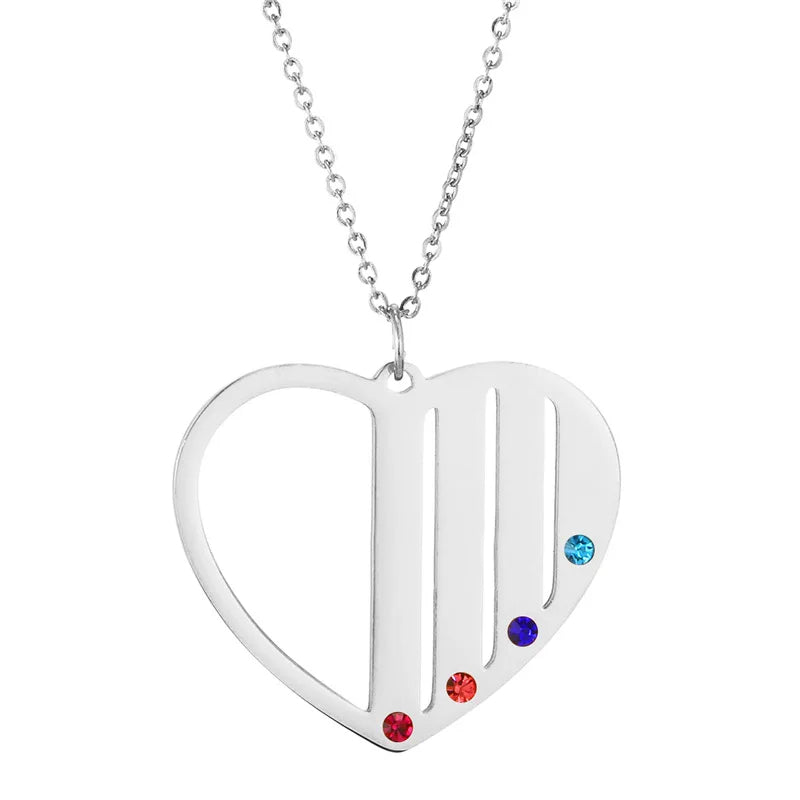 Peronalized Family Tree Birthstone Necklace