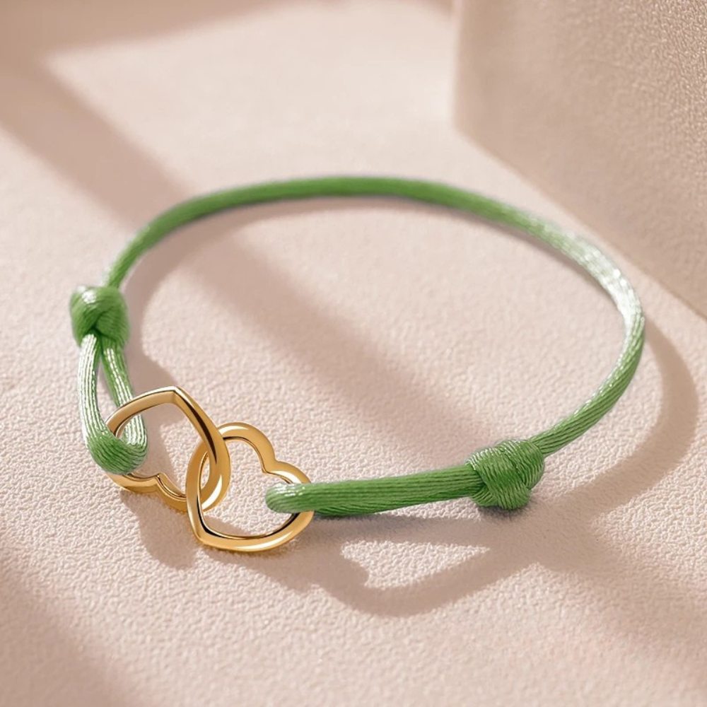 Rope Intertwined Hearts Bracelet