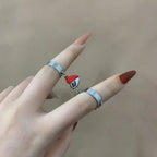 Linked Heart Couple Rings