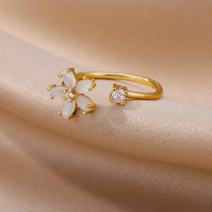 Flower Opal Ring