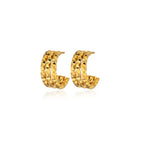 Trilayer Geometric Earrings