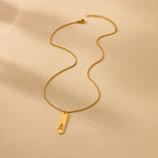 Hollow Initial Necklace