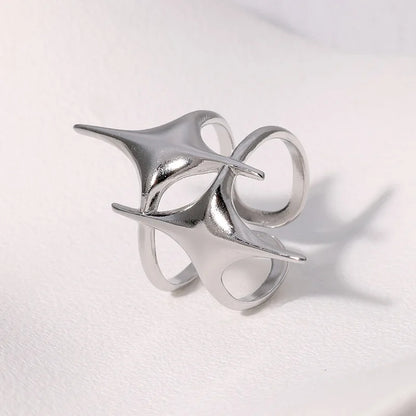 Cross Star Open Ring